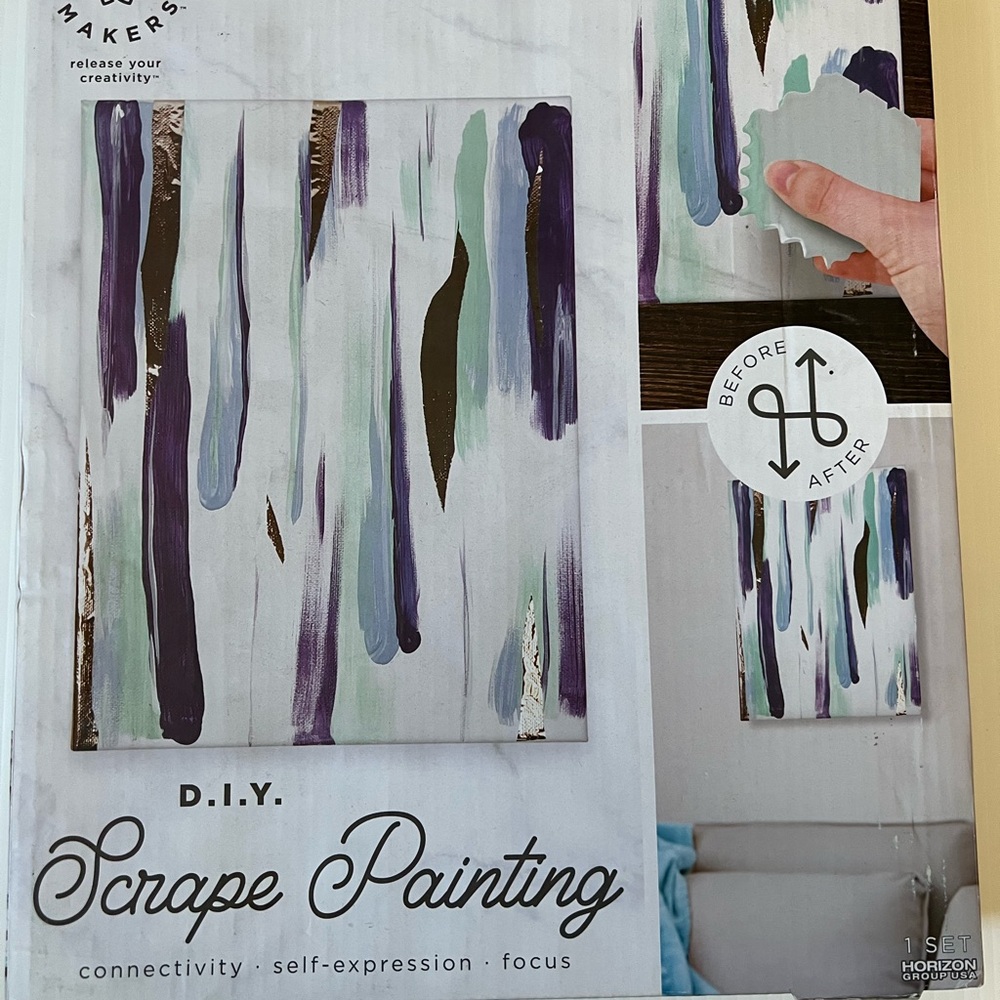 D.I.Y. Gold Scrape Painting, 8 in. x 10 in. Canvas, Boys and Girls, Teens